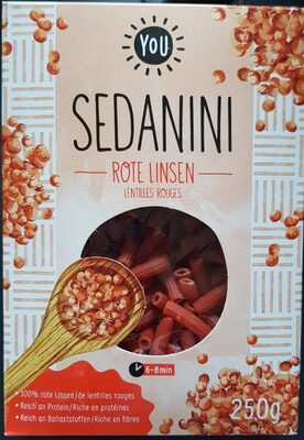 Sedanini, lentilles rouges - Produkt - fr