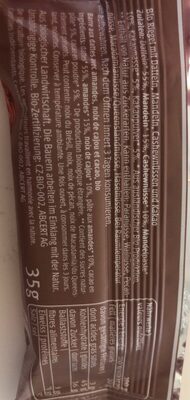 Raw Bar Cacao - Valori nutrizionali - fr
