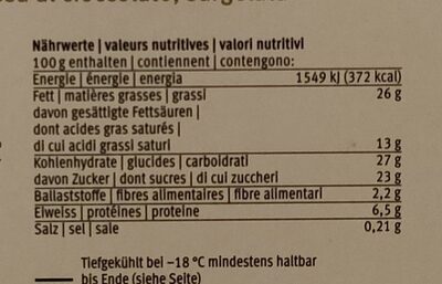 Bûche Chocolat Praliné - Valori nutrizionali - fr