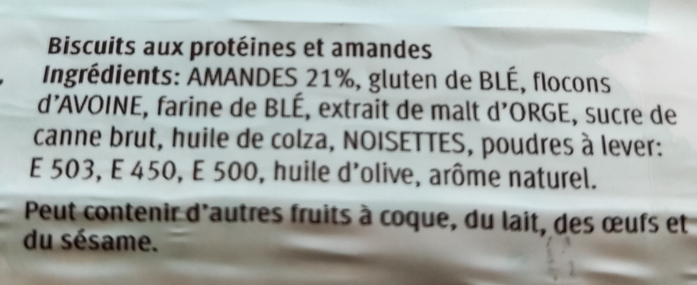 Protein Cookies Almond - Zutaten - fr