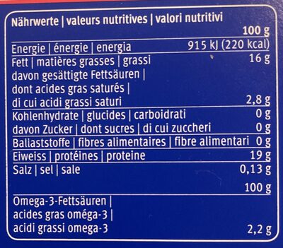 Lachs - Valori nutrizionali - fr