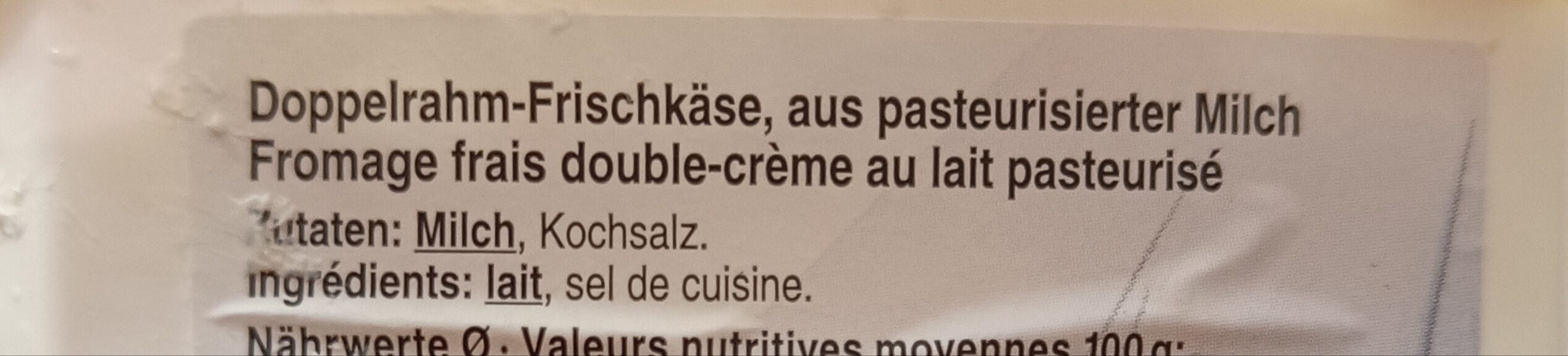 Fromage frais Nature - Ingredienti - fr