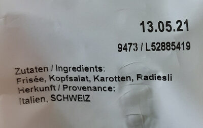 Zart & Knackig gewaschen - Ingredients - de
