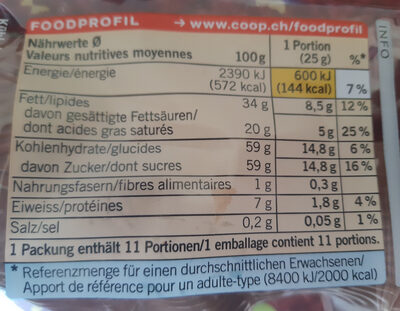 Lapin Chocolat au Lait Suisse - Valori nutrizionali - fr