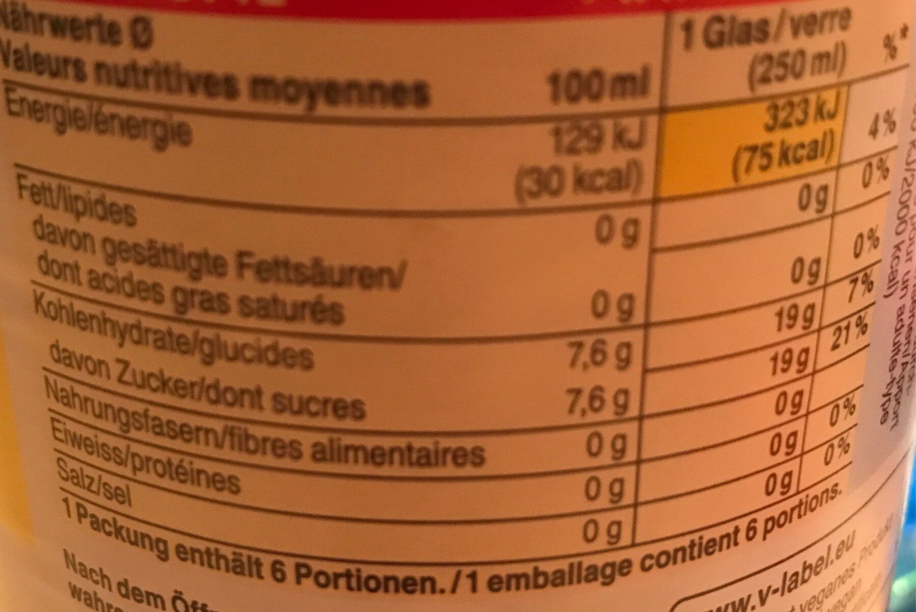 Ice Tea Classic - Nutrition facts - fr