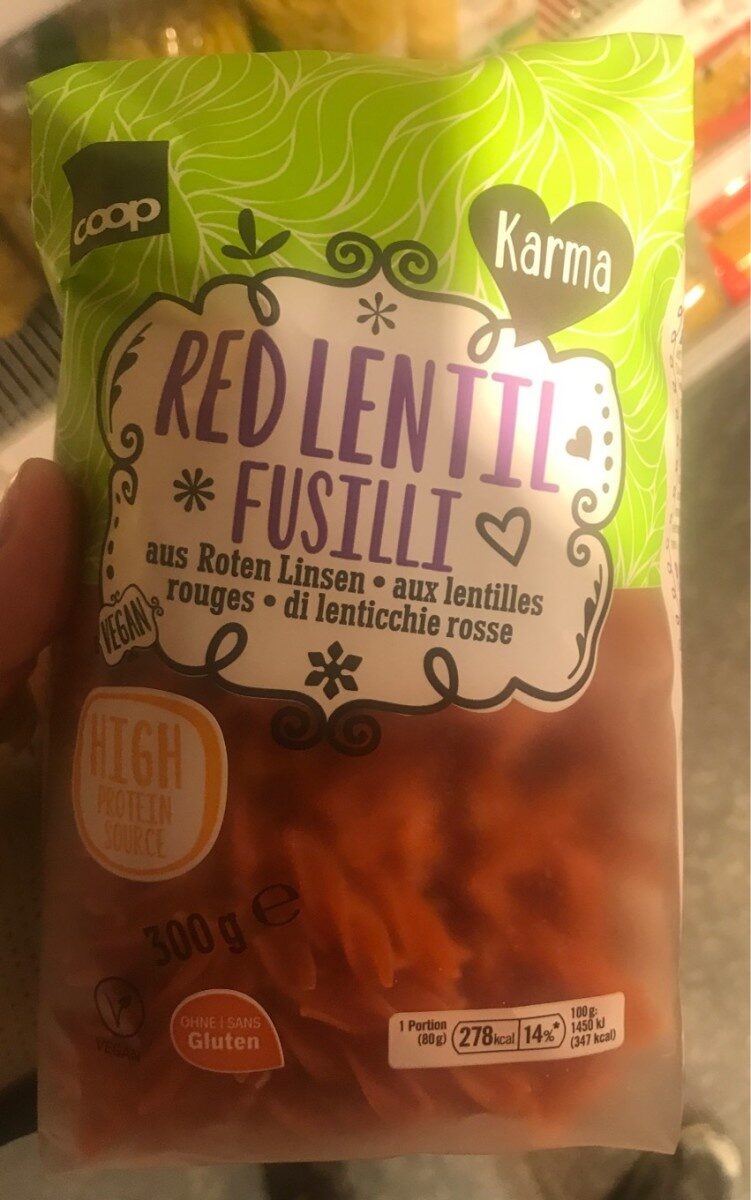 Karma Red Lentil Fusilli - Produkt - fr