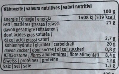 Seeds&Grains - Valori nutrizionali - fr