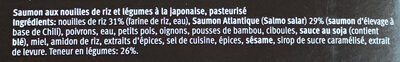 Teriyaki Salmon & Noodles - Ingredients - fr