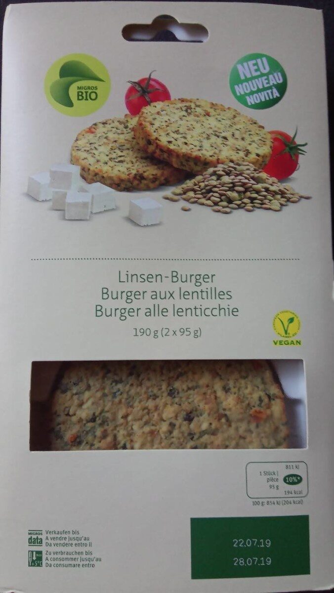 Burger aux lentilles - Product - fr