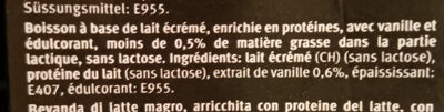 High protein drink vanille - Ingredienti - fr