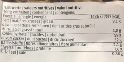 Panettone etoilé avec pommes et canelle - Valori nutrizionali - fr