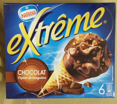 Extrême Original Cônes Glacés Chocolat Pépites de Nougatine - Produit