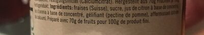 Le Fruit Fraises suisses - Ingrédients