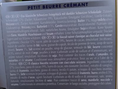 Gutzi, Petit beurre crémant - المكونات - fr