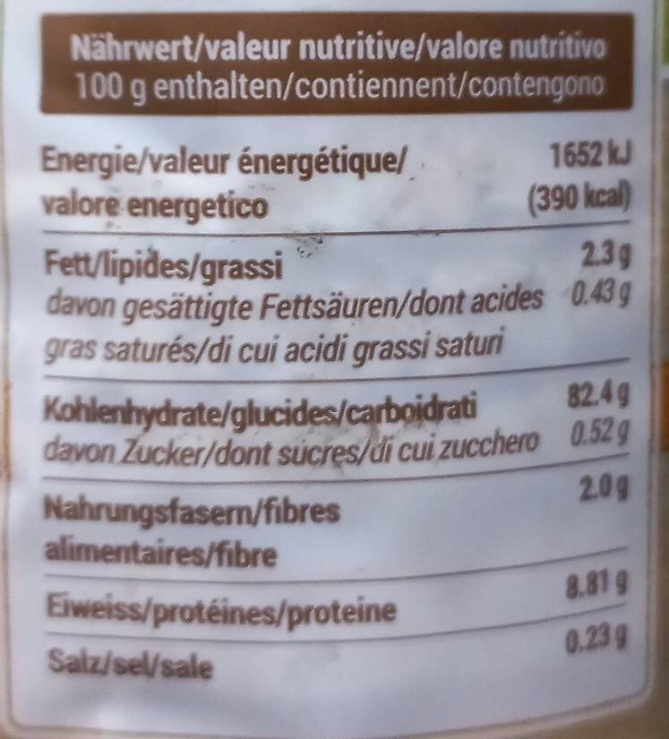 Galettes de riz - Valori nutrizionali - fr