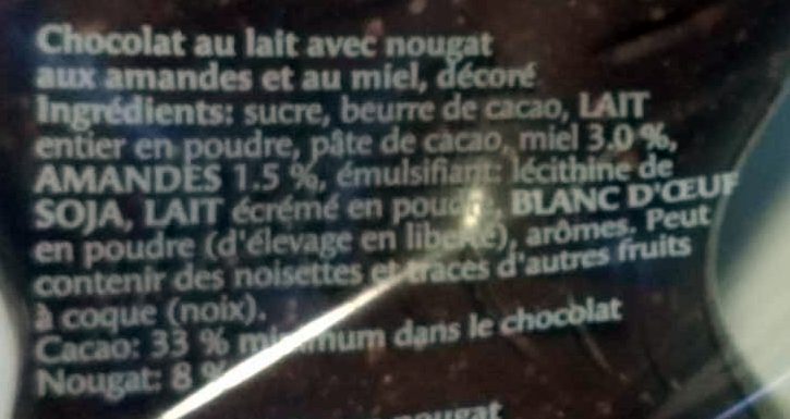 Lapin Mahony lait - Ingredienti - fr