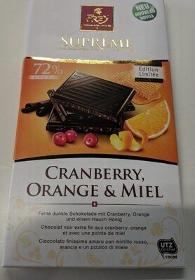 Chocolat noir, Cranberry Orange & Miel - Produit