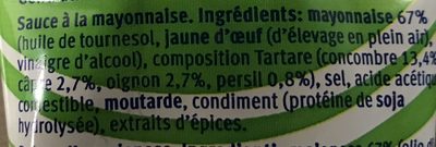 Tartare - Sauce à la mayonnaise - Ingrédients
