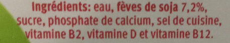Soja Drink Calcium + Vit. B2, D, B12 - Zutaten - fr