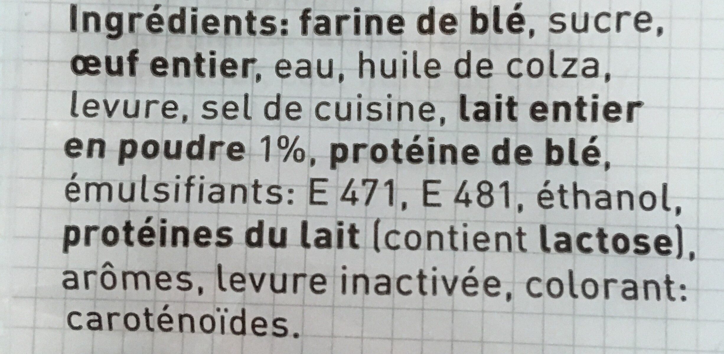 Pains au lait - Ingredienti - fr