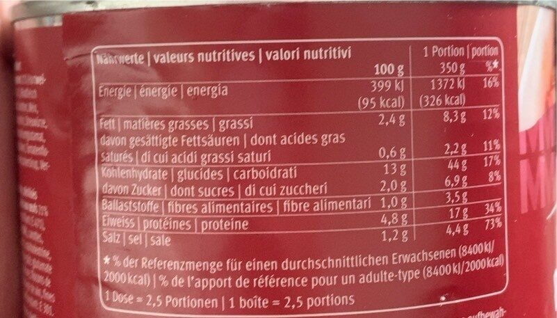 Ravioli alla bolognese mit Rindfleischfüllung - Nutrition facts - fr