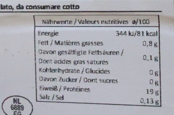 Eglifilet - Nutrition facts - fr