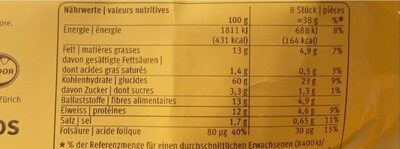 Biscuits 5 céréales - Voedingswaarden - fr