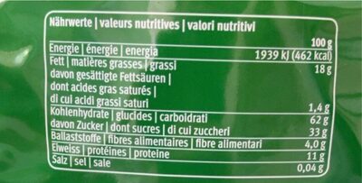 NUSS STĀNGELI - Valori nutrizionali - fr