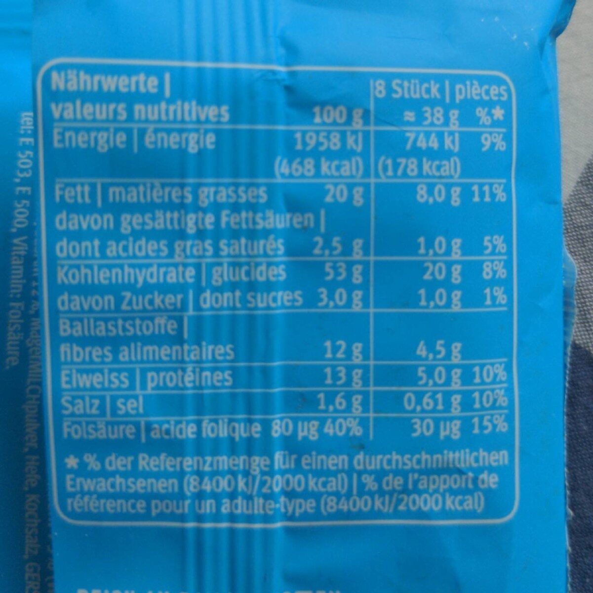 Biscuits 5 Céréales au sésame - Voedingswaarden - fr