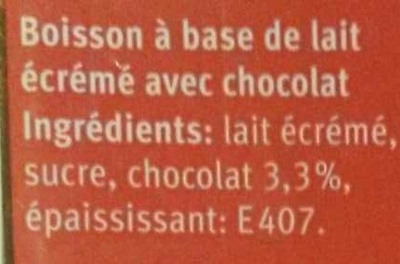 Chocolat drink - Zutaten - fr