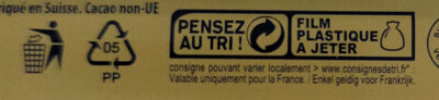 Toblerone - Recycling instructions and/or packaging information - fr