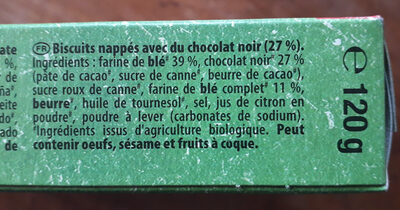 Le nappé chocolat noir - Ingrédients