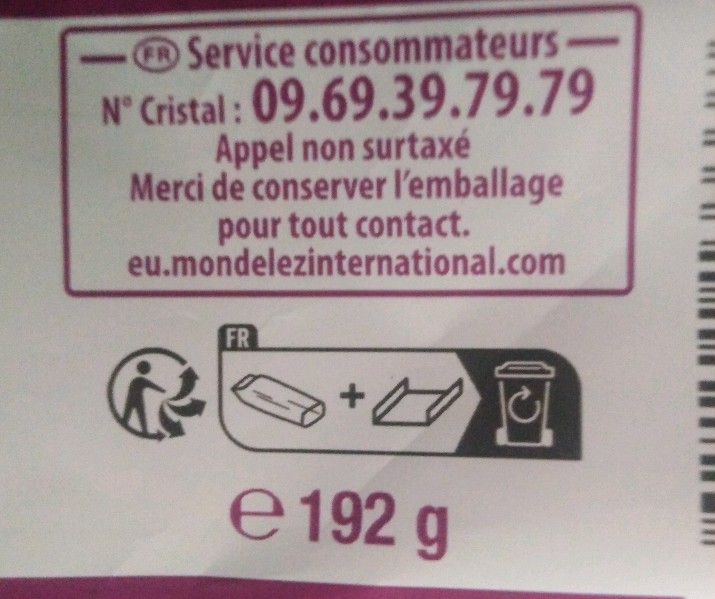 Figolu - Istruzioni per il riciclaggio e/o informazioni sull'imballaggio - fr