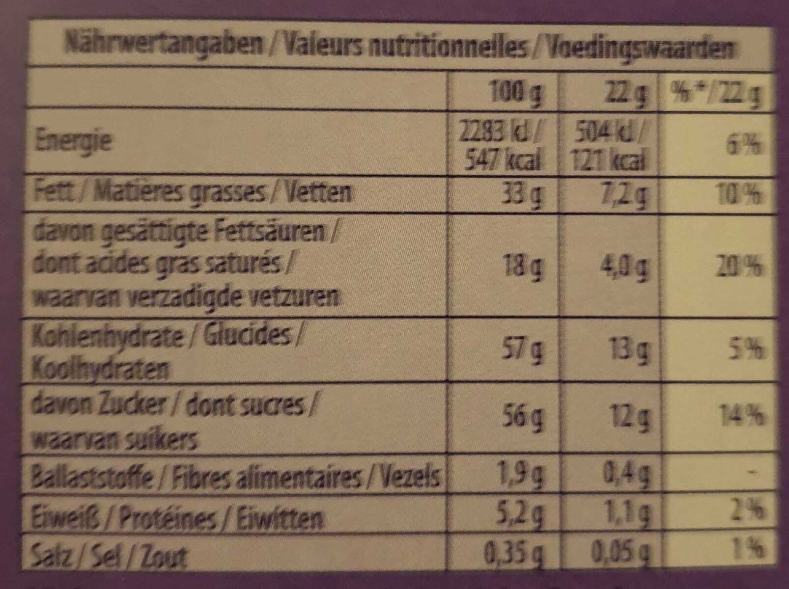 Milka pralines coeur tendre noisette - Nutrition facts - fr
