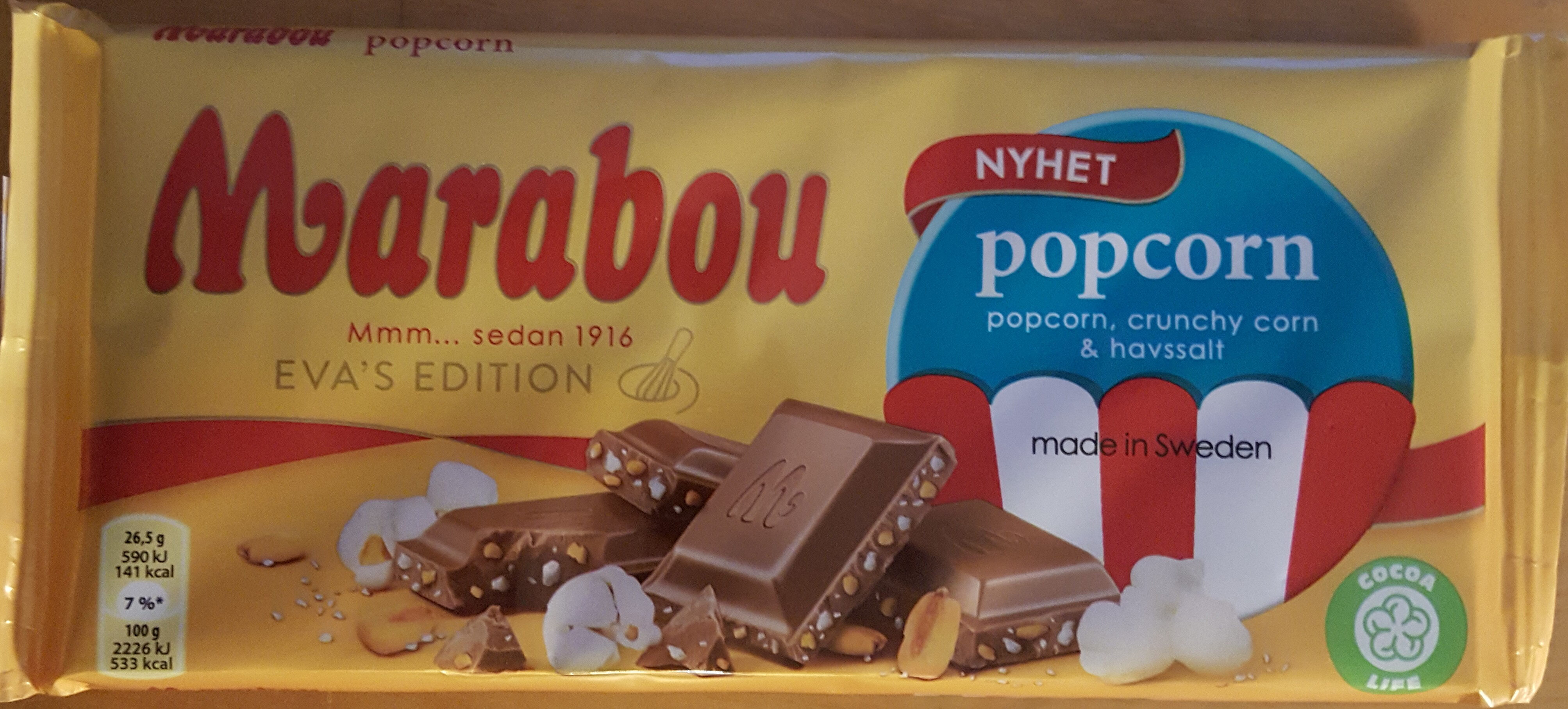 Marabou - Popcorn - Popcorn, crunchy corn & havssalt - Produkt
