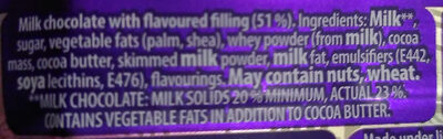 Cadbury Dairy Milk Mystery Bar 02 - Ingrédients - en