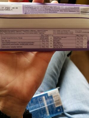 Alpenmilch Schokolade & TUC Cracker - Nutrition facts