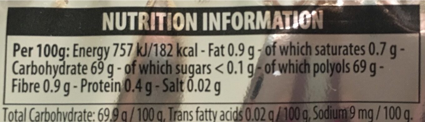 Chewing gum fraise - Nutrition facts - fr