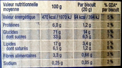 Prince goût chocolat 8+4 paquets gratuits - Nutrition facts - fr