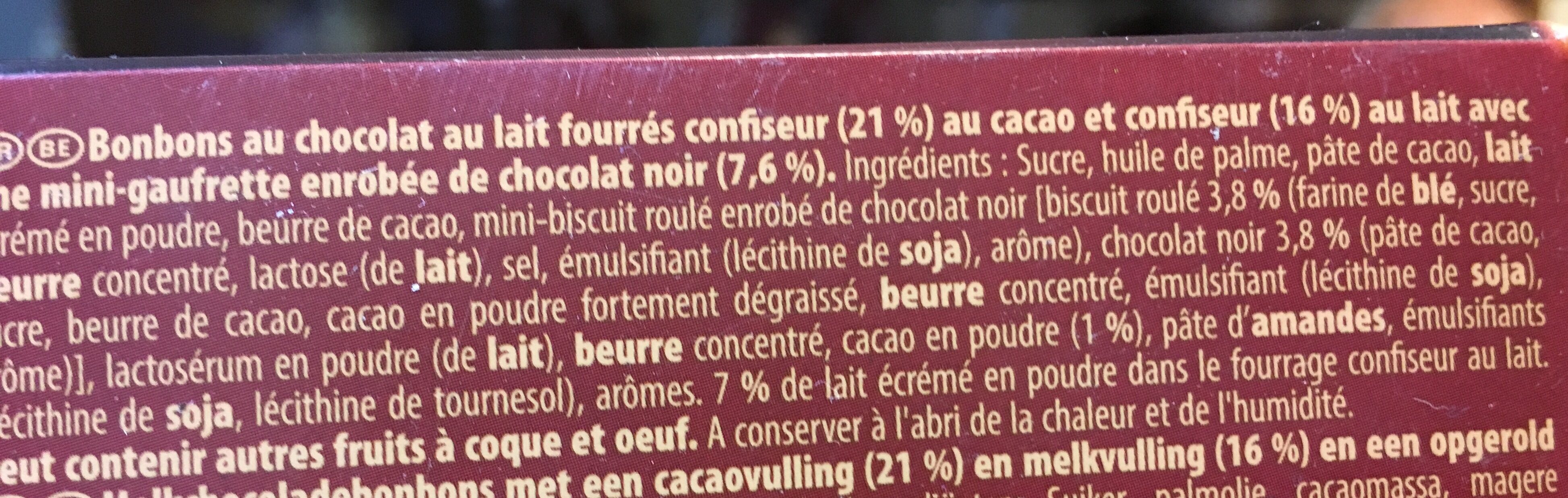Côte D'or Pralinette Milk 8X200G - Ingredients - fr