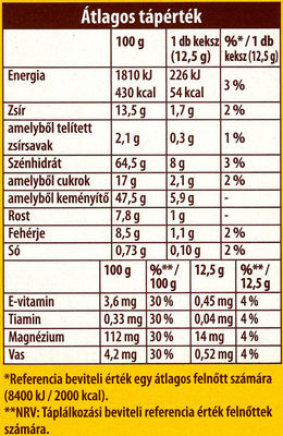belVita JóReggelt! Kakaós -30% cukor - Nutrition facts - hu