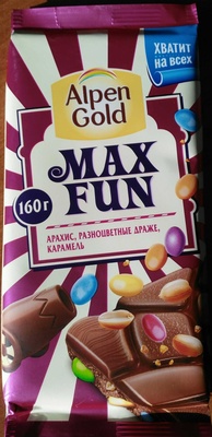 MAX FUN (арахис, разноцветные драже, карамель) - Produkt - ru