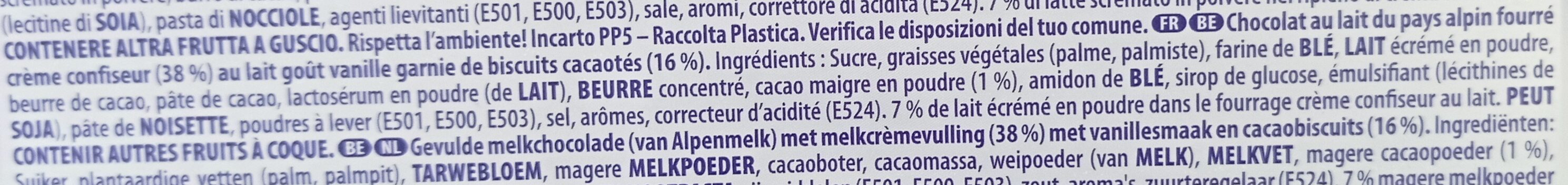 Milka Oreo extra gourmand - Ingrédients