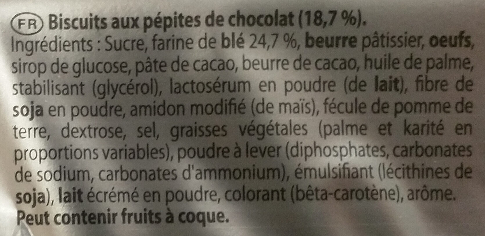 Granola Cœur Extra Moelleux Chocolat 🍫🍪 - Ingrédients