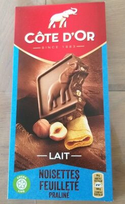 Chocolat lait noisettes feuilleté praliné - Produkt - fr