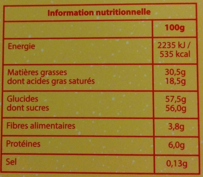 Assortiment Lait Noir Blanc - Nutrition facts - fr