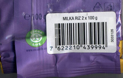 Milka - Riz Croustillant - Recyclinginstructies en / of verpakkingsinformatie