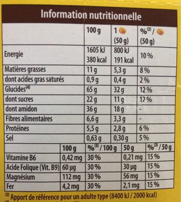 Belvita Petit déjeuner Le moelleux aux fruits rouges - Nutrition facts - fr