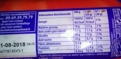 Prince goût tout choco - Información nutricional - fr