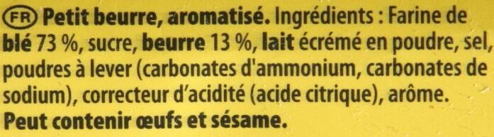 Véritable Petit Beurre - Ingrediënten - fr